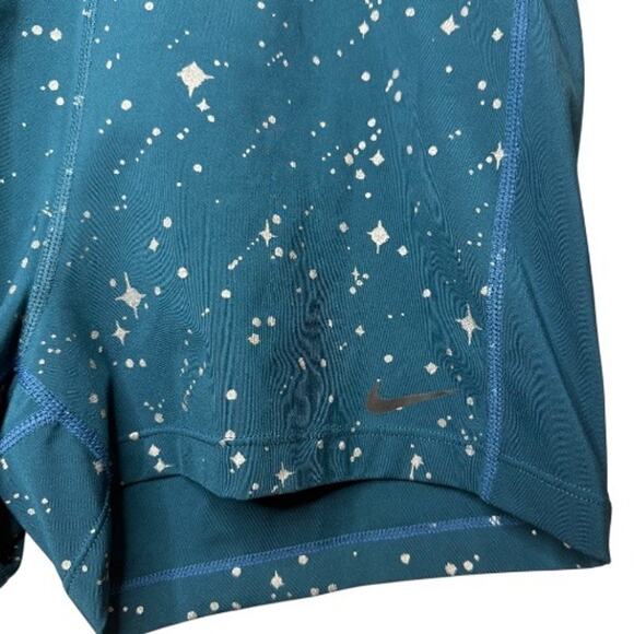 Nike Pro Dri-FIT Galaxy Print Compression Shorts Blue Black Elastic Waist Sz XL - Picture 6 of 9